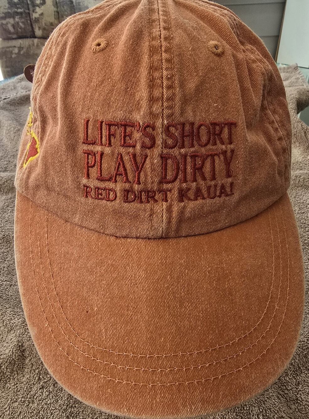 Red Dirt KAUAI Hat Cap Hawaii Adjustable Strap Lifes Short Play Dirty